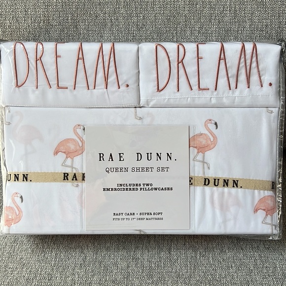 Rae Dunn Bedding Rae Dunn Dream Flamingo Queen Sheets Set Poshmark